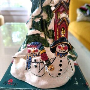 Blue Sky Clayworks 3 Snowmen Candle Holder Heather Goldminc